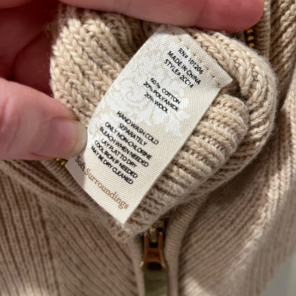 Soft Surroundings Cream Knit Cardigan - Picture 6 of 6